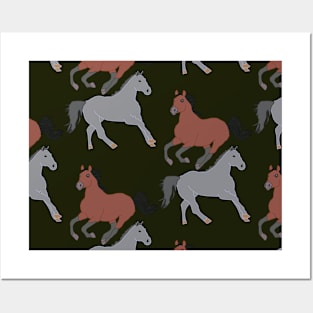 Horses Pattern by Courtney Graben Posters and Art